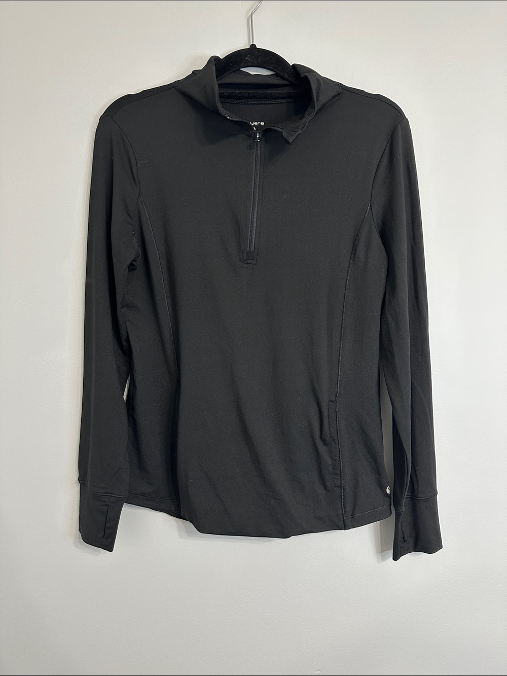 Layer 8 Women's Black Long-Sleeve Quarter Zip Top